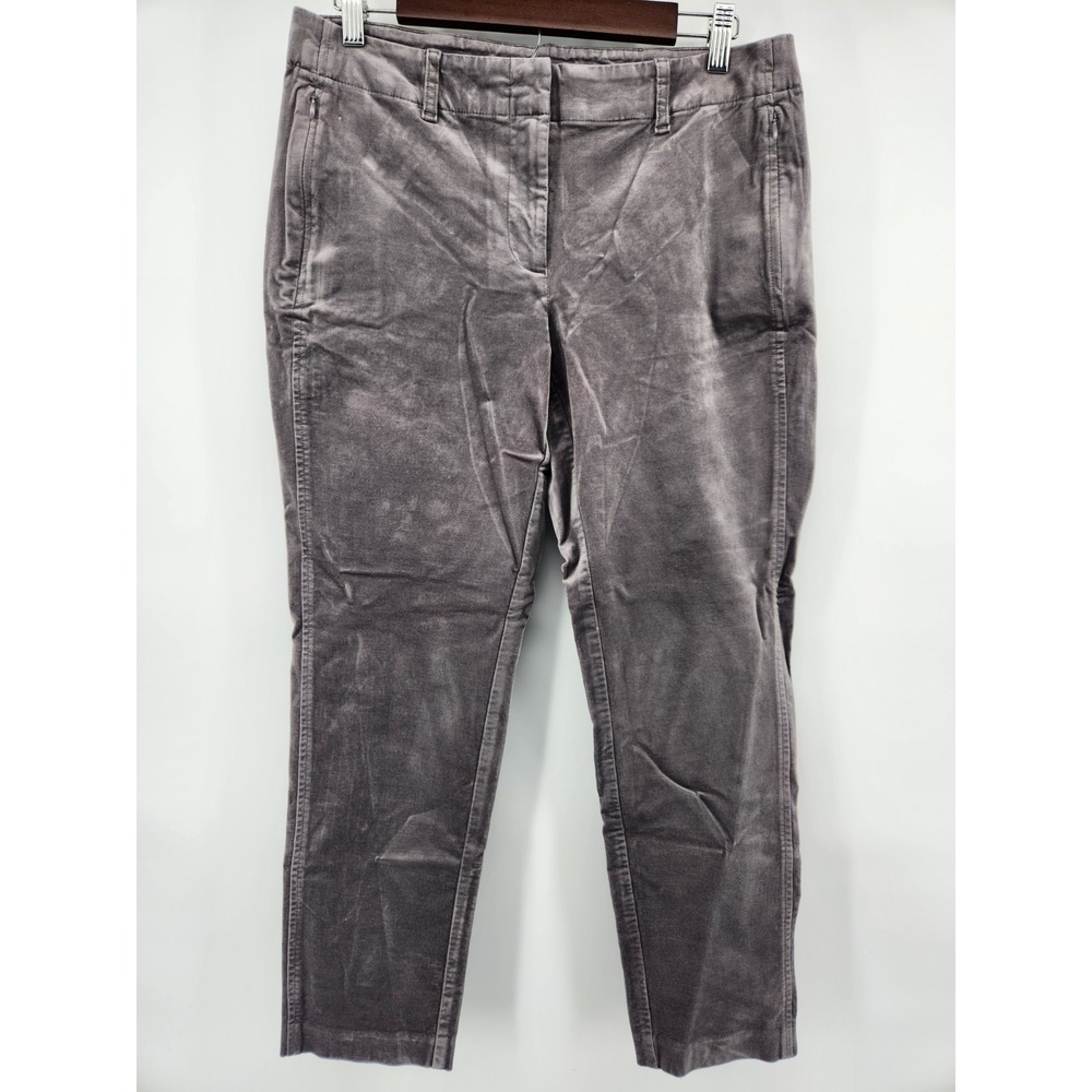 J. Jill Essential Pants Women's 10P - ASH Gray Pull On NWT Shiny ‎ Office Date